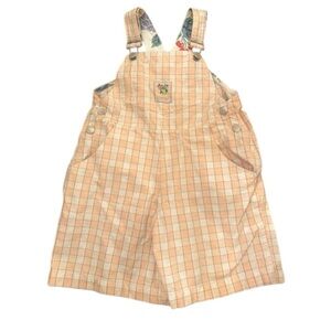 Espirit‎ Kids overalls shortalls girls size 7/8 Y2K 90’s plaid fruit